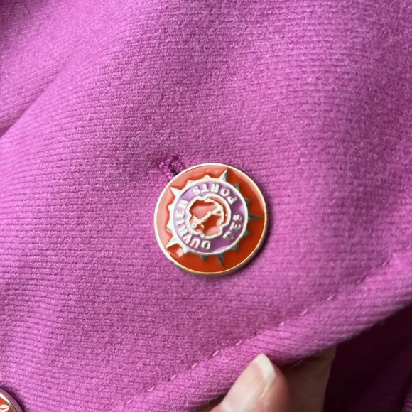 J Crew Lexington Thick Wool 2 Button Blazer Jacket Pink Size 0 Enameled Buttons - Picture 4 of 11